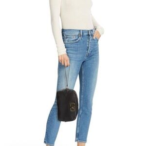 Valentino Garavani VLogo Signature Black Nylon Cosmetic Pouch w/Gold Tone Logo